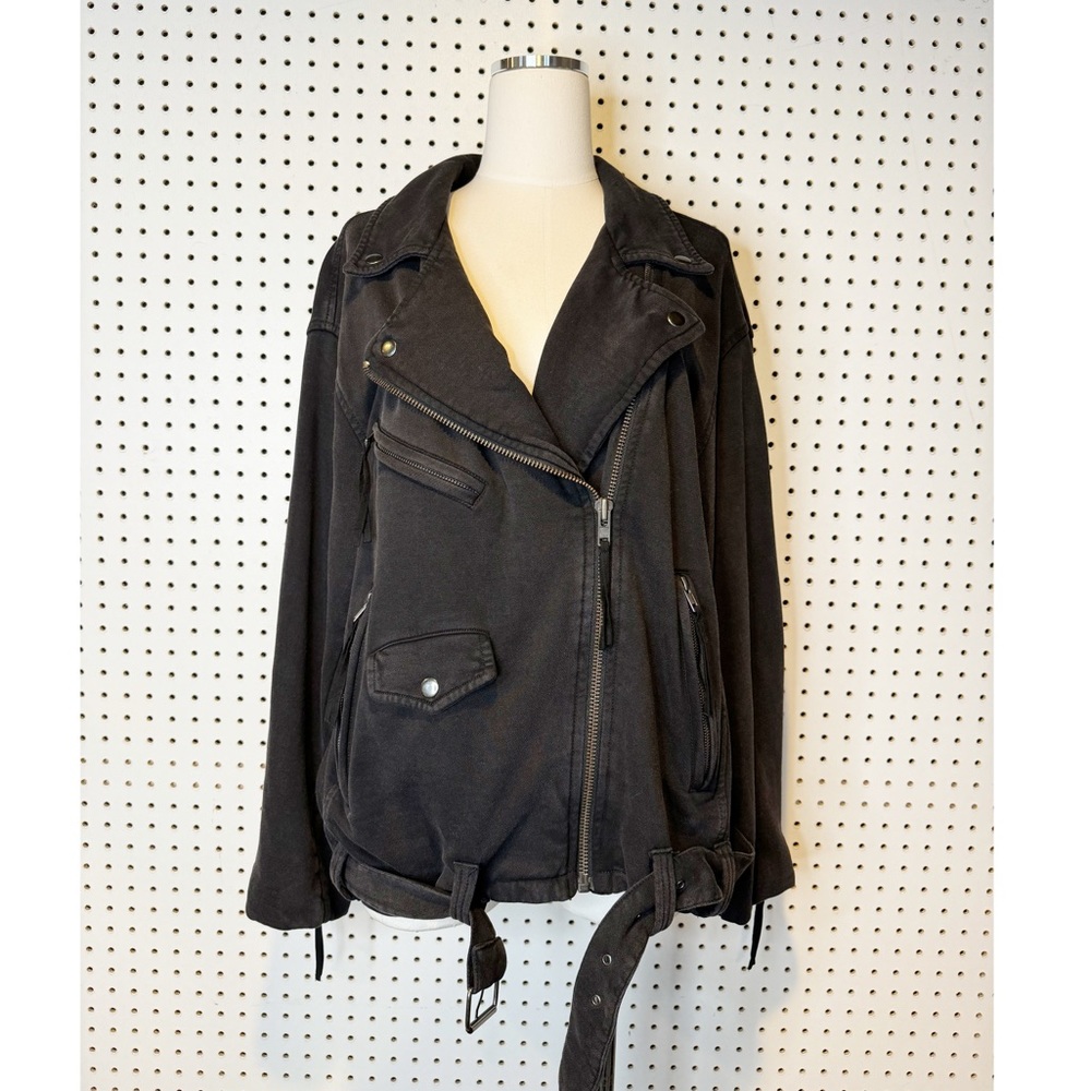 Free People | Rebel Rebel Knit Moto Jacket in Black Sz. S